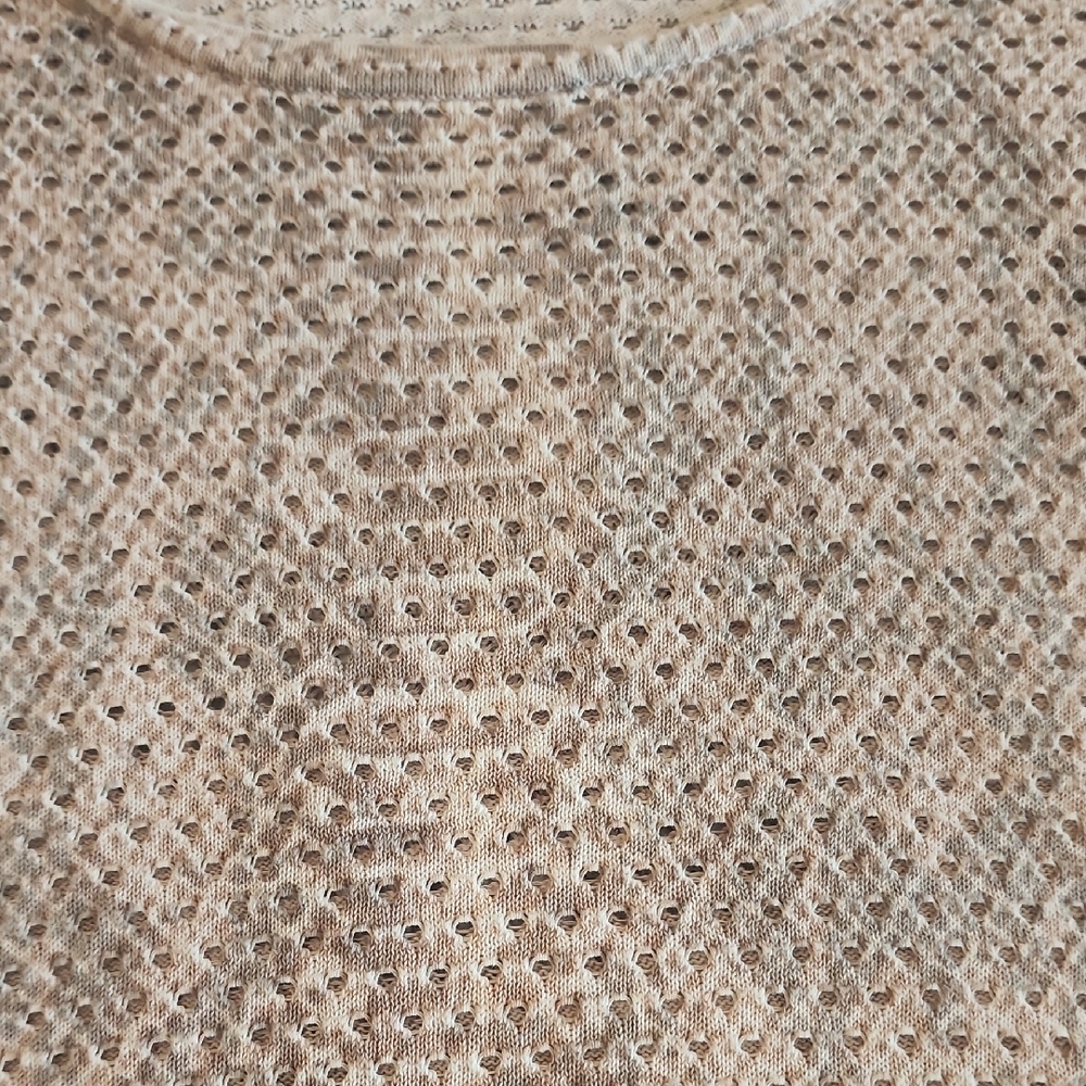 Ann Taylor Light Neutral Scoop Neck Top - Picture 7 of 12